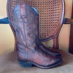 Vintage Frye Billy Distressed Brown Cowboy Boots